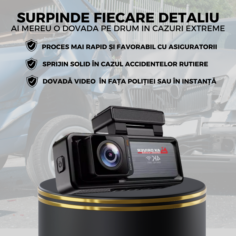 Camera Auto DVR MAXDRIVE® VISION-Ultra, FULL HD 4K, 2160P