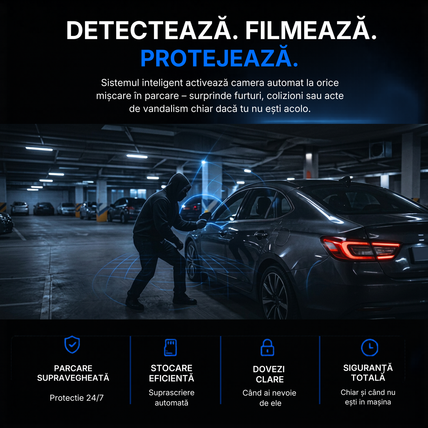 Camera Auto DVR MAXDRIVER® VISION 4K + Camera Spate Full HD